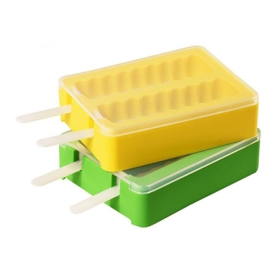 Summer Popsicle Silicone Ice Block Moulds, Stackable Ice Cube Khay Chất liệu PP
