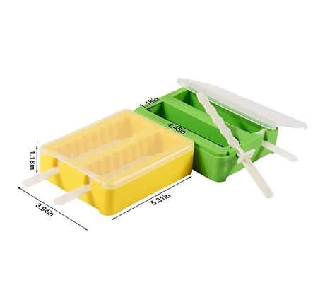 Summer Popsicle Silicone Ice Block Moulds, Stackable Ice Cube Khay Chất liệu PP
