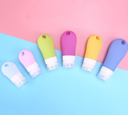 Trống dễ thương Bpa miễn phí Silicone đóng gói du lịch chai với móc lỗ