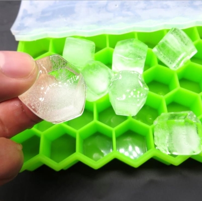 Hình lục giác tổ ong Silicone Mini Ice Cube Khay màu vàng xanh lục