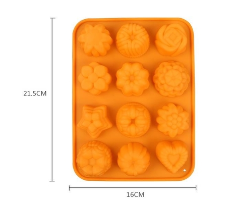Hoa Cocktail Silicone Ice Cube Khuôn 87g Trang trí nhẹ