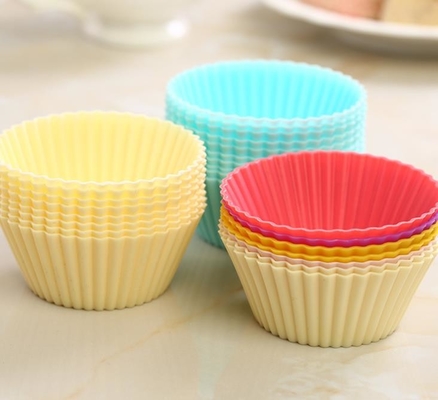 khuôn cupcake Fda khuôn cupcake silicone tiêu chuẩn 12 cái / bộ màu pantone tùy chỉnh