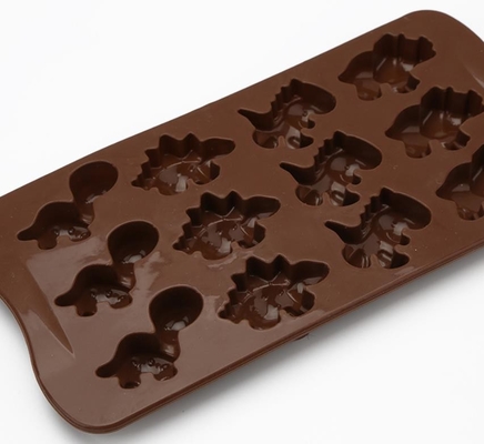 Dinosaur Holiday Silicone Chocolate Khuôn màu nâu Không gây hại