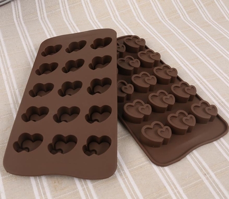 Trái tim hình Cookie Cookie Khuôn sô cô la dễ dàng đổ đầy máy rửa chén an toàn