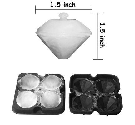 Khuôn viên đá 3D Silicone Diamond Ice 12 * 12 * 3.8CM cho đồ uống