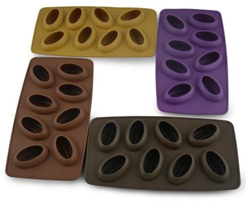 8 Cavity Khuôn silicon tùy chỉnh cấp thực phẩm, Ice Cube Khuôn Cà phê hình