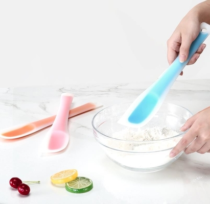 Thìa Silicone trong suốt Thìa 3 CÁI Thực phẩm An toàn FDA trắng Xử lý