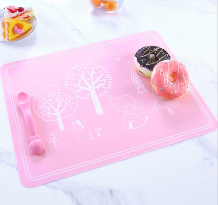Square Silicone Kids Sản phẩm Mat, Silicone placemat tấm có thể cuộn
