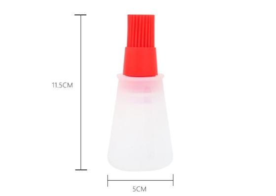 Thực phẩm cấp dụng cụ BBQ silicone Chai dầu trắng với bàn chải đầy màu sắc
