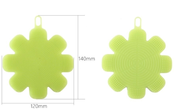 Hoa hình thực phẩm Lớp Silicone Rửa Bàn chải bọt biển để Làm sạch bát đĩa và trái cây
