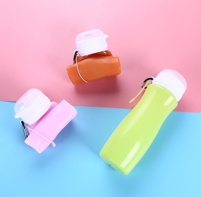 450ML bpa chai nước miễn phí Chai nước silicone FDA với logo in tùy chỉnh