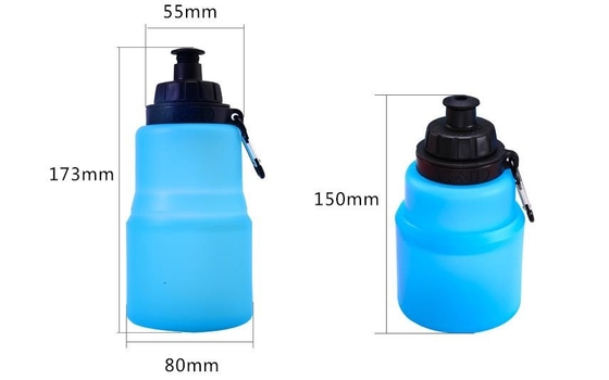 Chai thể thao có thể gập lại 480ML Loại thực phẩm BPA Free với logo tùy chỉnh