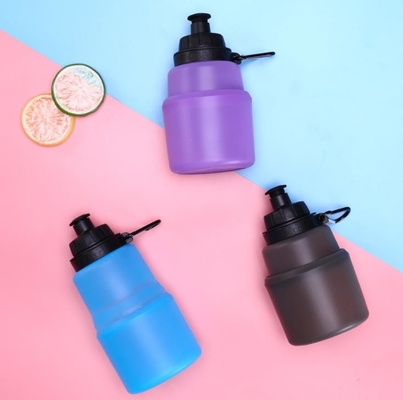 Chai thể thao có thể gập lại 480ML Loại thực phẩm BPA Free với logo tùy chỉnh