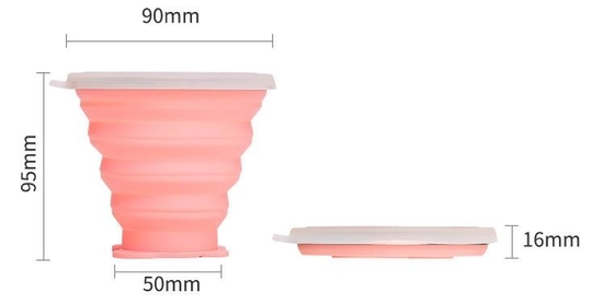 Cốc thể thao có thể gập lại BPA Free Food với dây buộc dài
