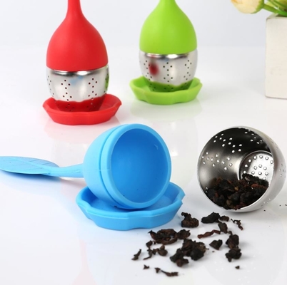 BAP miễn phí trà infuser Dễ thương silicone trà infuser hình lá FDA silicone