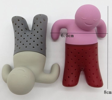BPA Free Mr Tea Máy pha trà Silicone tiêu chuẩn FDA Người đàn ông với gói hộp có sẵn