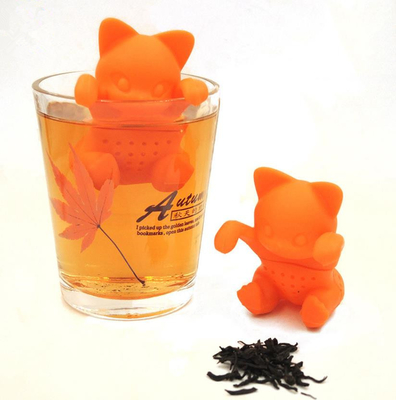 Orange Cat Thực phẩm Lớp an toàn Trà Silicone Lọc BPR Free