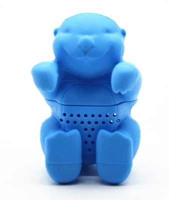 Rái cá động vật miễn phí BPA Thiết kế hình thực phẩm Túi trà Silicone thực phẩm