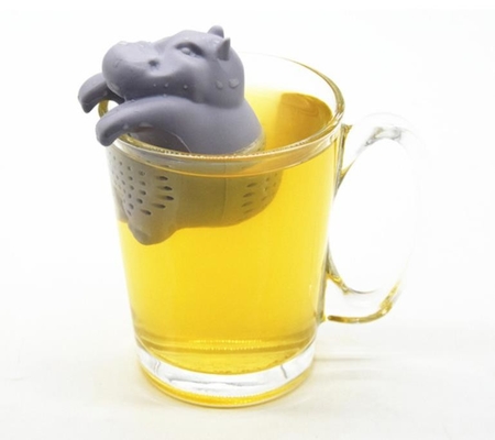 Màu xám Hippo định hình thiết kế Cấp thực phẩm Silicone Infuser