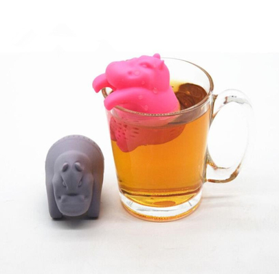 Màu xám Hippo định hình thiết kế Cấp thực phẩm Silicone Infuser