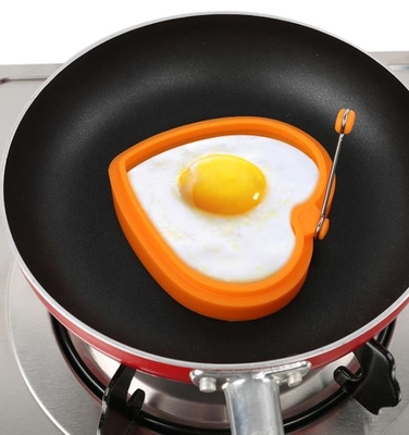 Dụng cụ nhà bếp bằng trái tim bằng silicon Dễ thương Nhìn BPA Miễn phí cho trẻ em Ăn sáng