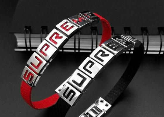 DIY Cá nhân Vòng đeo tay Pu Da Dây đeo cổ tay A - Z Slide Letters Charm