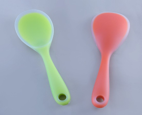 Thực phẩm cấp Silicone Rice Thìa dụng cụ nhà bếp với màu trong mờ