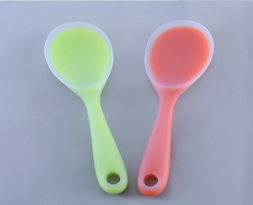 Thực phẩm cấp Silicone Rice Thìa dụng cụ nhà bếp với màu trong mờ