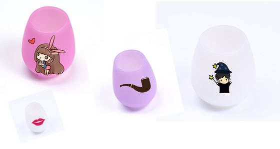 Ly rượu silicon nhiều màu sắc không thể tái sử dụng, ly rượu silicon cà phê