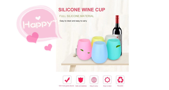 Ly rượu silicon nhiều màu sắc không thể tái sử dụng, ly rượu silicon cà phê