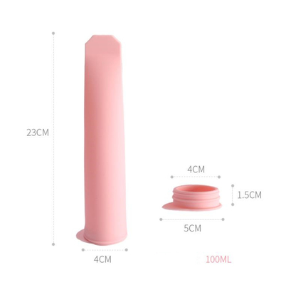 Màu Bắc Âu DIY Ice Cream Silicone Popsicle Khuôn mẫu thực phẩm thương mại Có nắp đậy