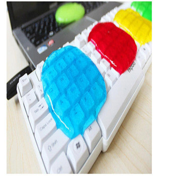 17,5 * 12cm đầy màu sắc Super Clean Slimy Gel Magic Bàn phím hợp chất làm sạch