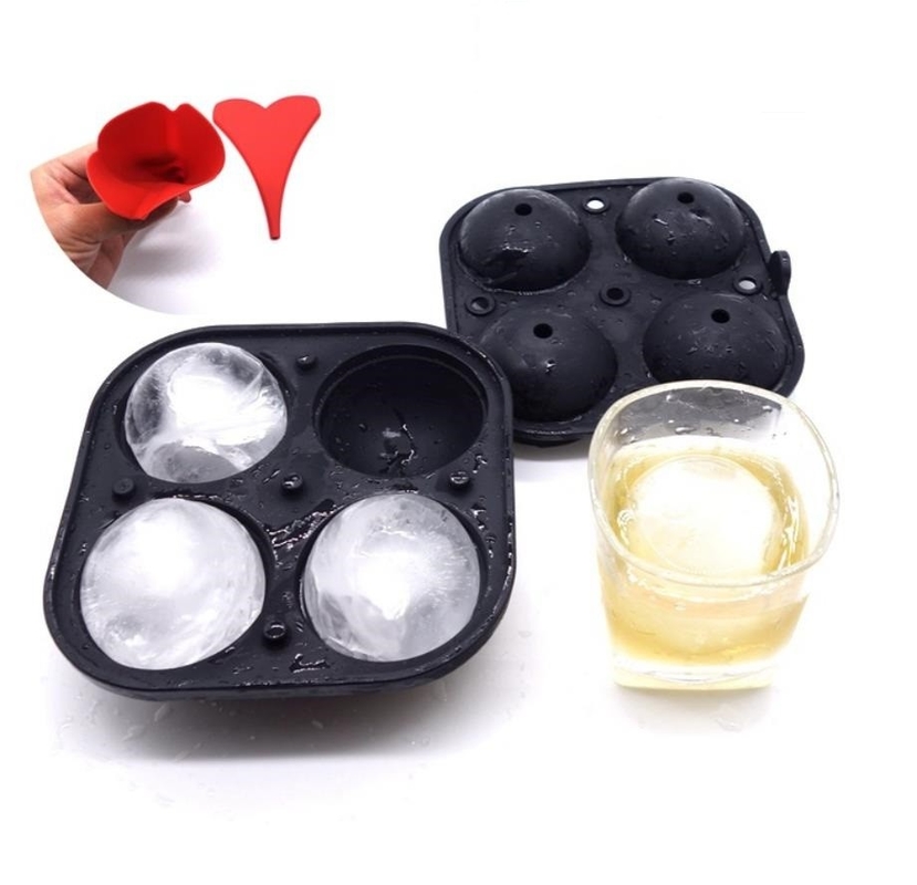 Mini Silicone Silicone Ball Ball Set Hình dạng tròn Đường kính 5.6CM cho đồ uống
