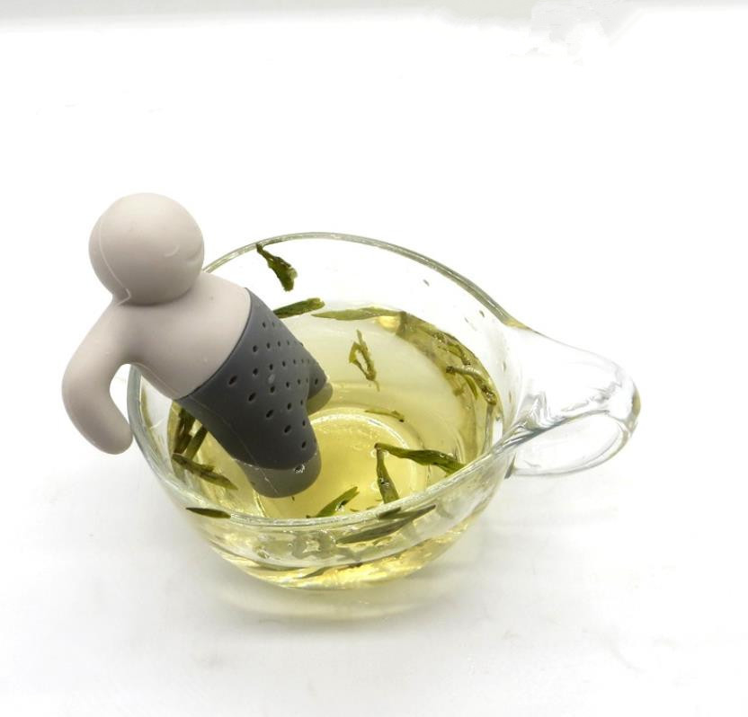 BPA Free Mr Tea Máy pha trà Silicone tiêu chuẩn FDA Người đàn ông với gói hộp có sẵn